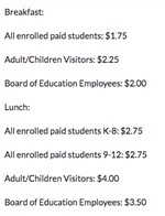Meal Prices 